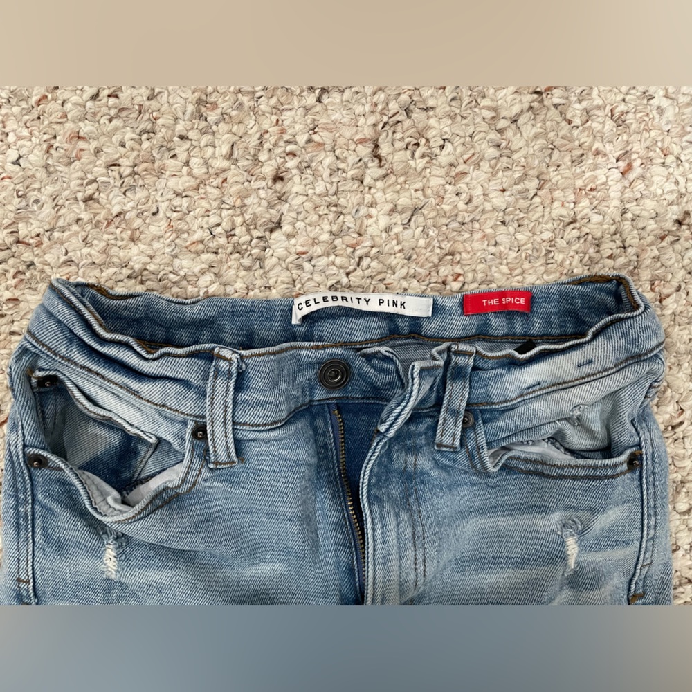 {Celebrity Pink} distressed skinny denim jeans size 5/27 - Picture 3 of 6